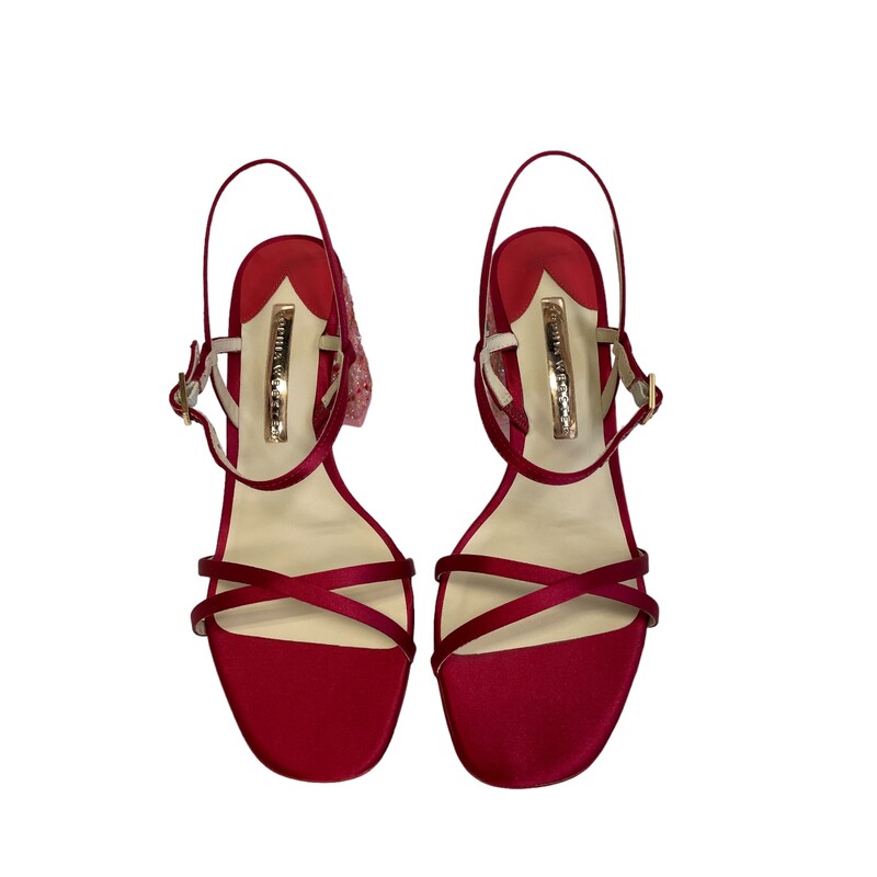 Sophia Wevster Candy Red Heels<br />
Size: 38