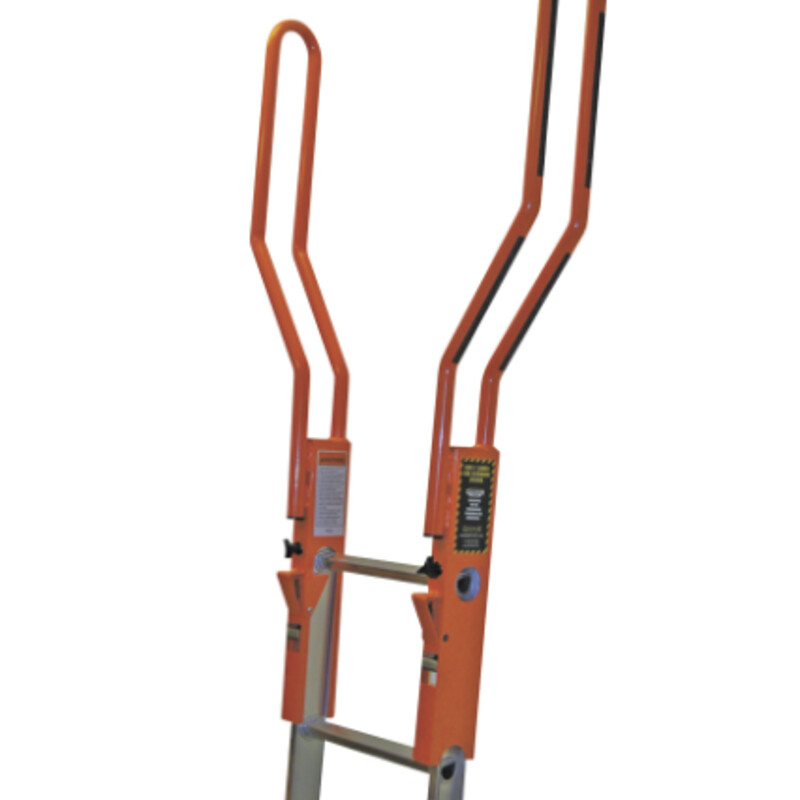 Safe-T Ladder Extension, Guardian, Pair<br />
<br />
Guardian Fall Protection Safe-T Ladder Extension, Adds 3ft. Above Upper Landing Surface