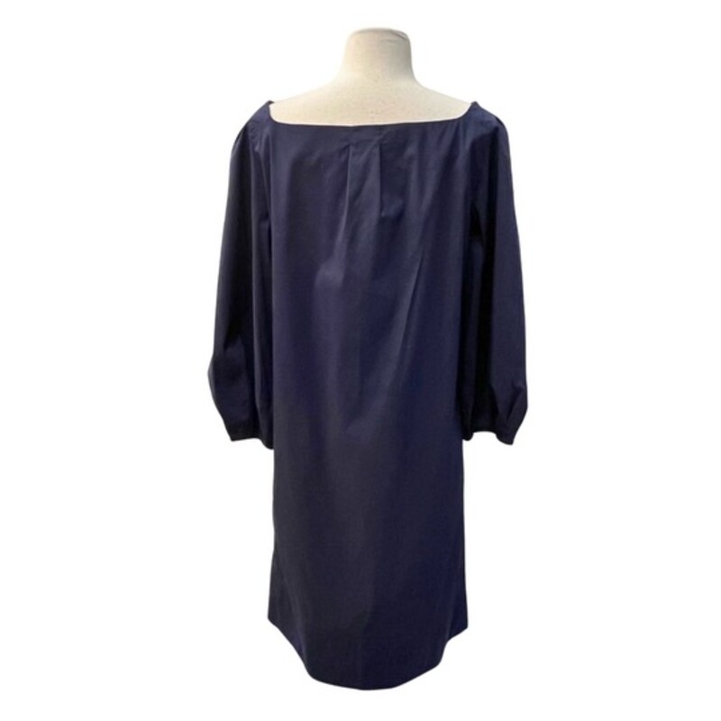 Diane von Furstenberg Pleated Dress<br />
Cotton Blend<br />
Navy<br />
Size: 12