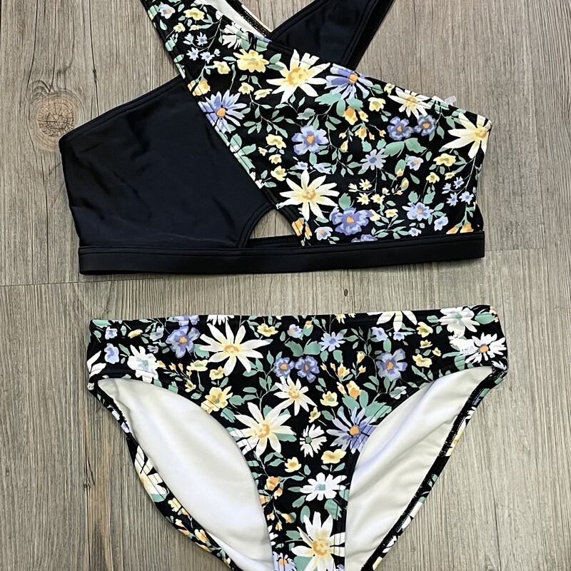 Abercrombie Bathing Suit, Floral, Size: 13-14Y