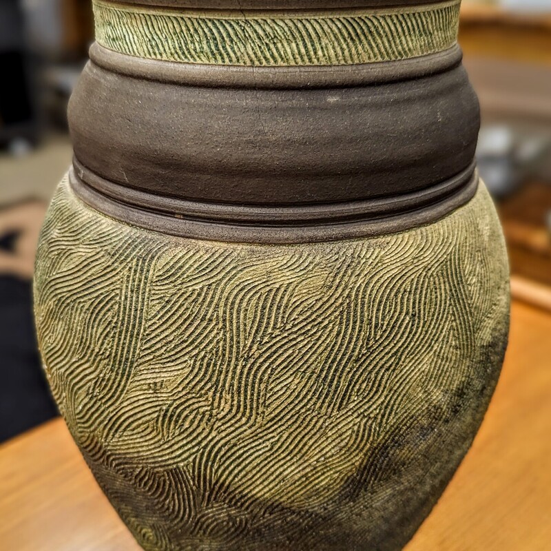 Textured Stone Band Vase