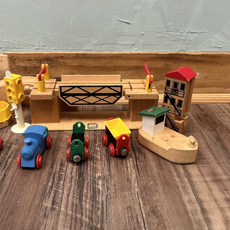 Wooden Railway Set, Wood, Size: Toy/Game