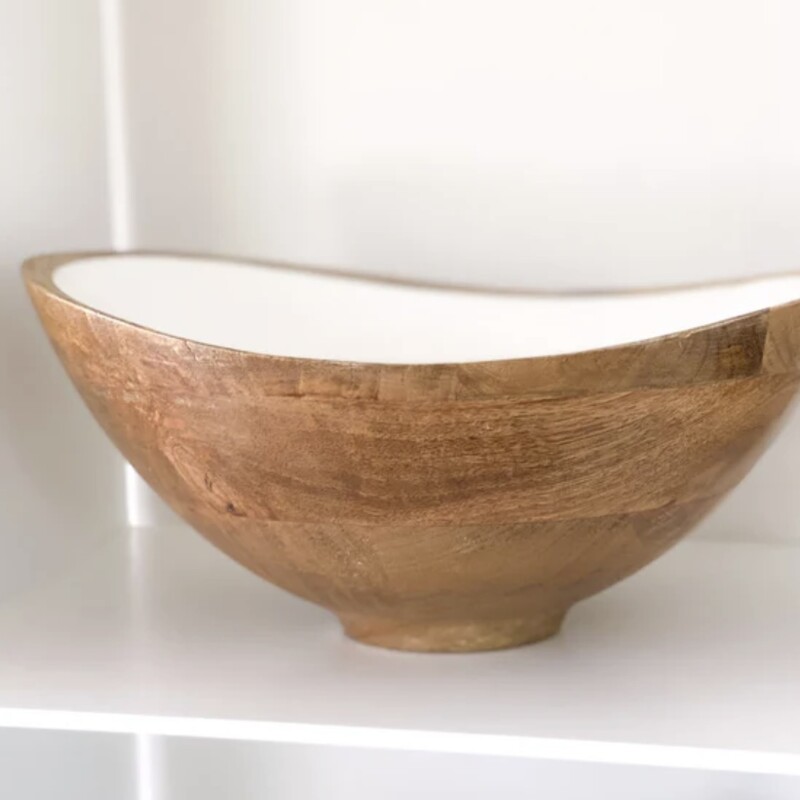 Palmer Wood Bowl
Brown and White
Size: 13.5x6H