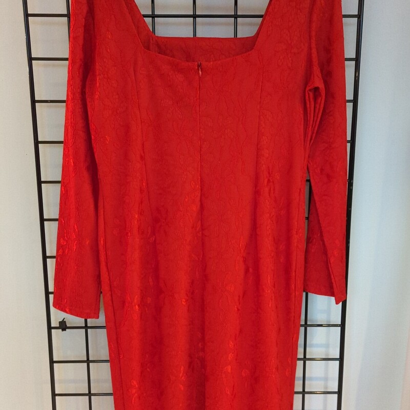 Nice Forever Dress, Red, Size: XL
Long Sleeve, Zipper-back