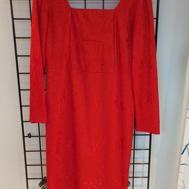 Nice Forever Dress, Red, Size: XL
Long Sleeve, Zipper-back