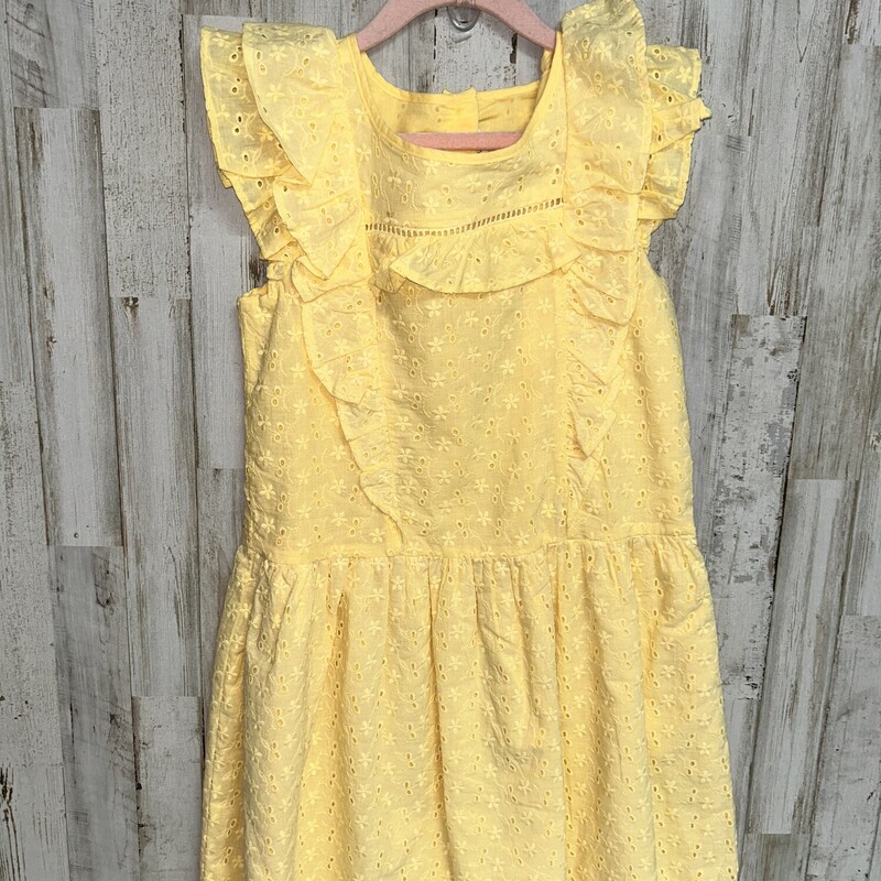 8 Yellow Eyelit Dress, Yellow, Size: Girl 7/8
