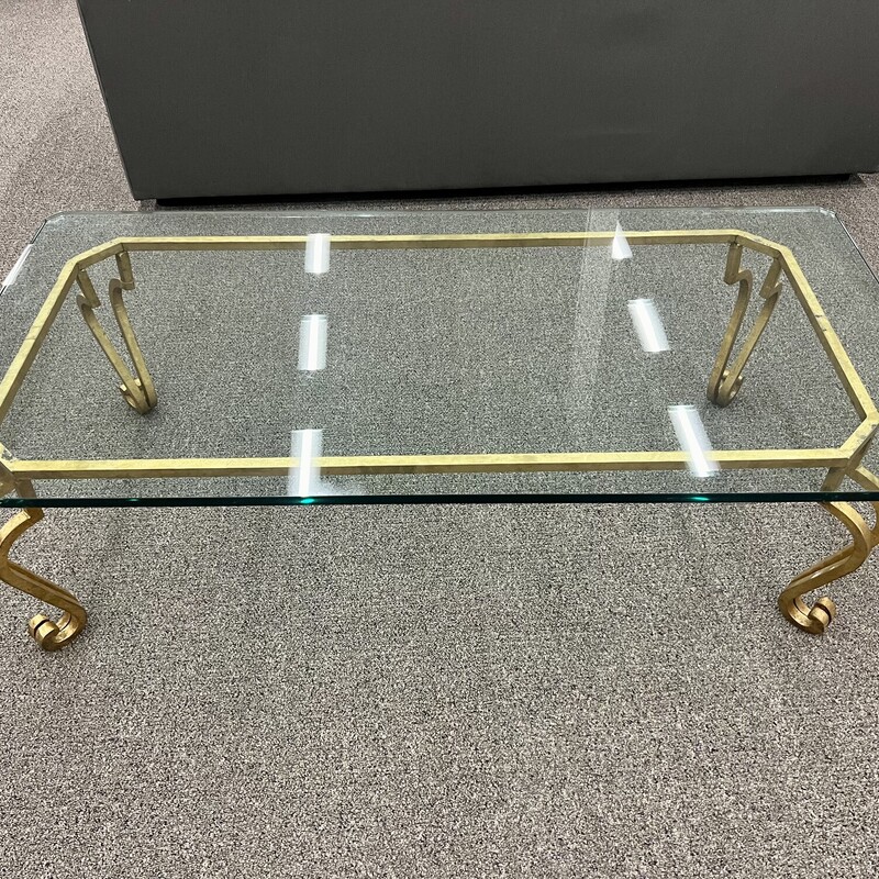 Gold & Glass Coffee Table