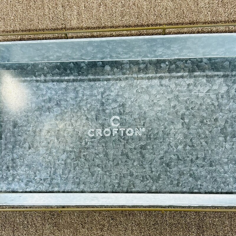 Crofton Galvanized Tray
Silver Gold Size: 9.5 x 12 x 5H