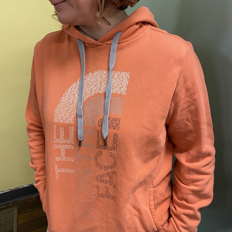 again, another springtime hoodie for the season<br />
front pockets<br />
north face design<br />
<br />
North Face, Orange, Size: Xxl
