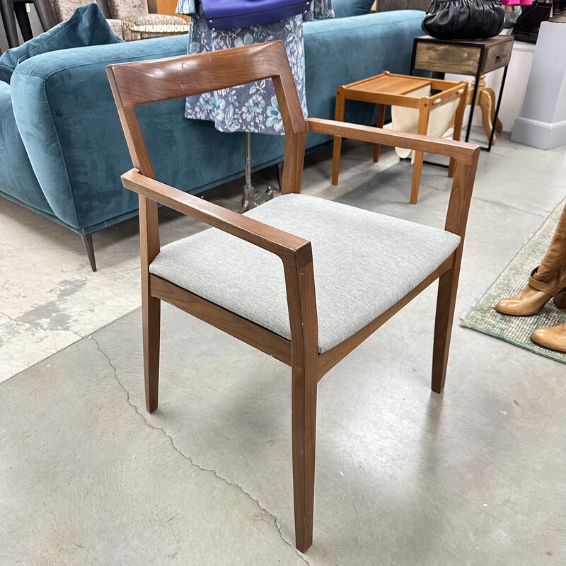 KNOLL Krusin Arm Chair, Walnut Mid Century Modern Style. Price is for ONE chair. Retails for over $1,600 on Knoll website!
