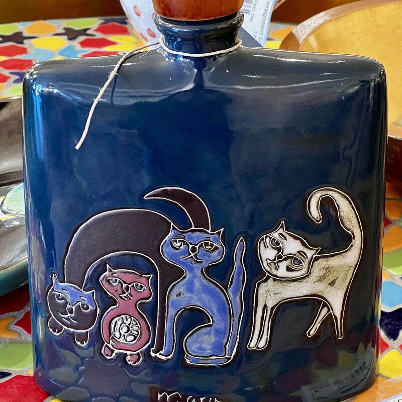 Decanter Cats Ceramic
