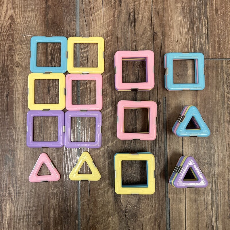 Pastel Magnetic Tiles, Pastel, Size: Toy/Game