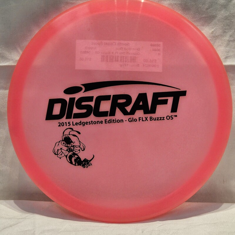 Discraft Glo FLX Buzzz OS 2015 Ledgestone Edition Disc Golf Disc

Type: Mid-Range

Flight Rating: 5/4/0/3 Speed/Glide/Turn(R)/Fade(L)

Weight: 177g

Stability: Stable

Color: Glow in the Dark Pink w/ Black Print

PDGA Approved

Condition: New