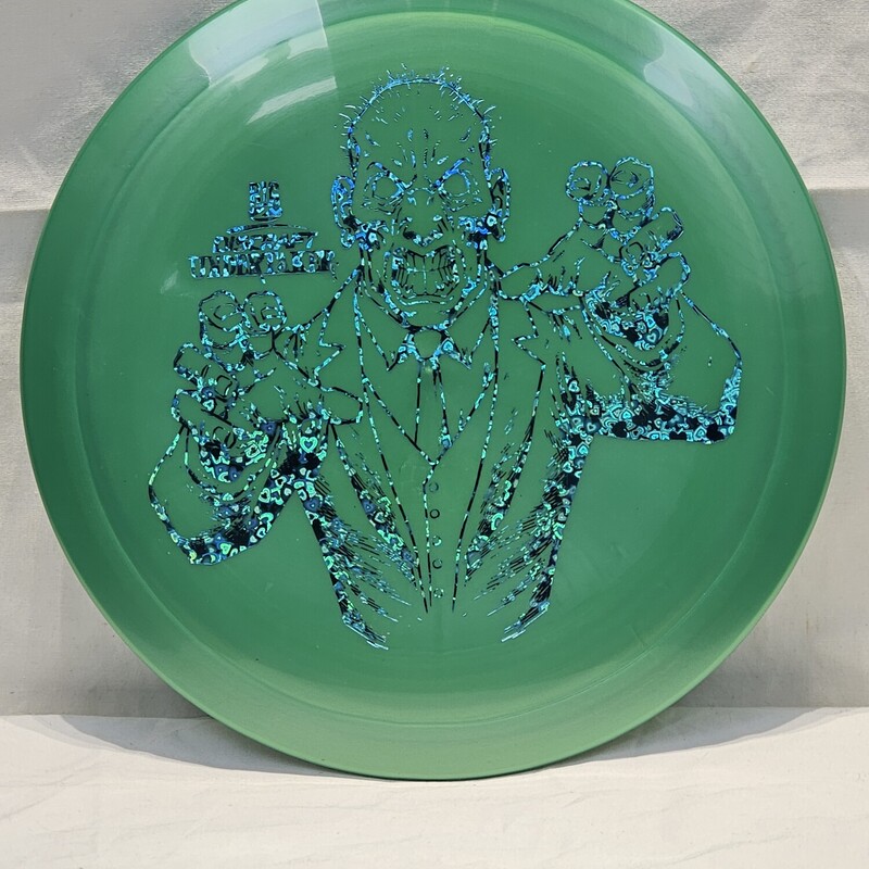 Discraft Big Z Undertaker Disc Golf Disc

Type: Distance Driver

Flight Rating: 9/5/-1/2 Speed/Glide/Turn(R)/Fade(L)

Weight: 170-172g

Stability: 1.4

Color: Green w/ Blue Heart Foil Print

PDGA Approved

Condition: New