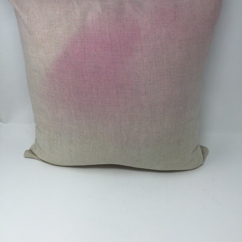 Throw Pillow, Cream/Pink, Size: 18 X 18