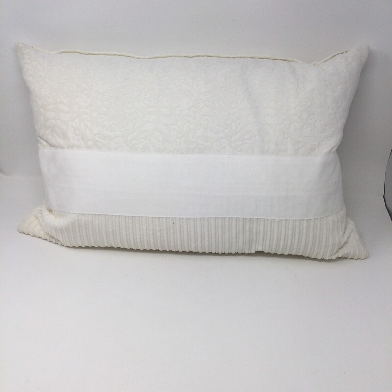 Decorative Pillow, Double-sided. Cream, Size: 28 X 14
