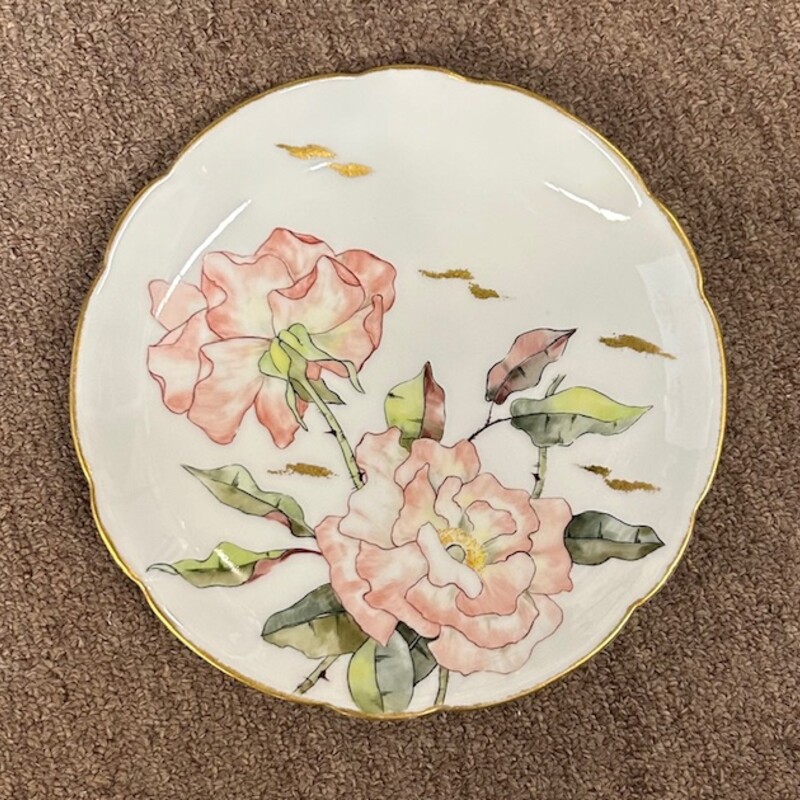 Limoges Rose Plate
White Pink Green Size: 7.5diameter