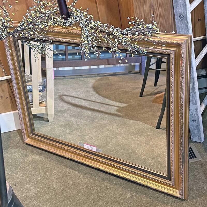 Gold Leaf Framed Mirror