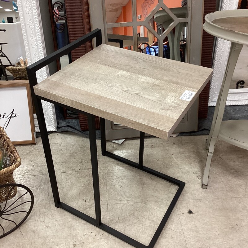 C End Table, Gray, Blk Mtl
16 in x 19 in x 24 in t