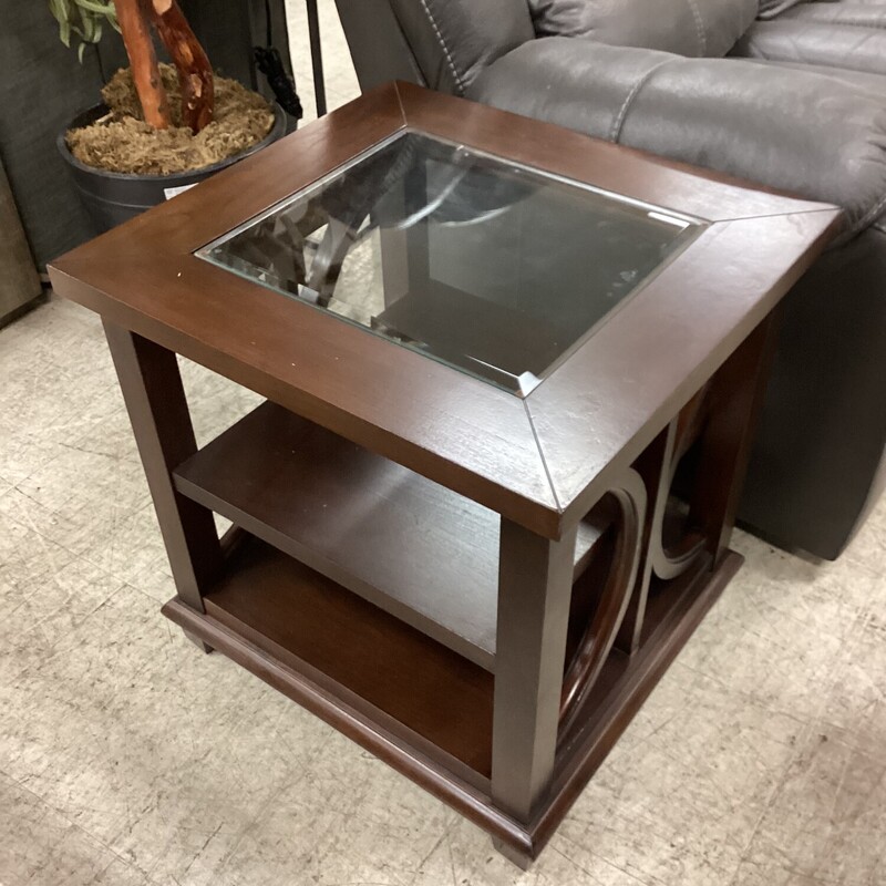 S/2 End Tables W/ Glass