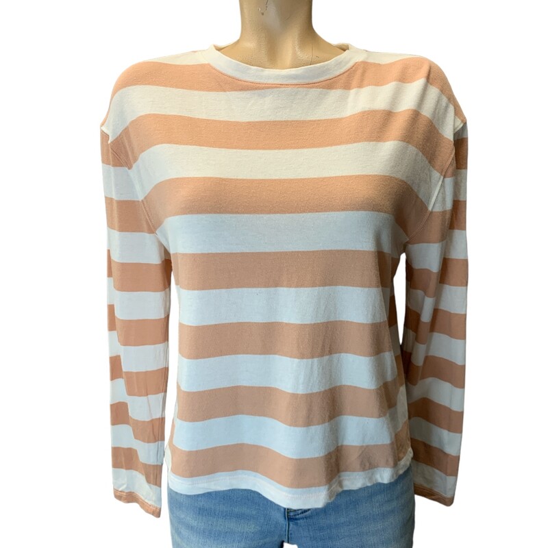 A New Day, Peach/wh, Size: S
