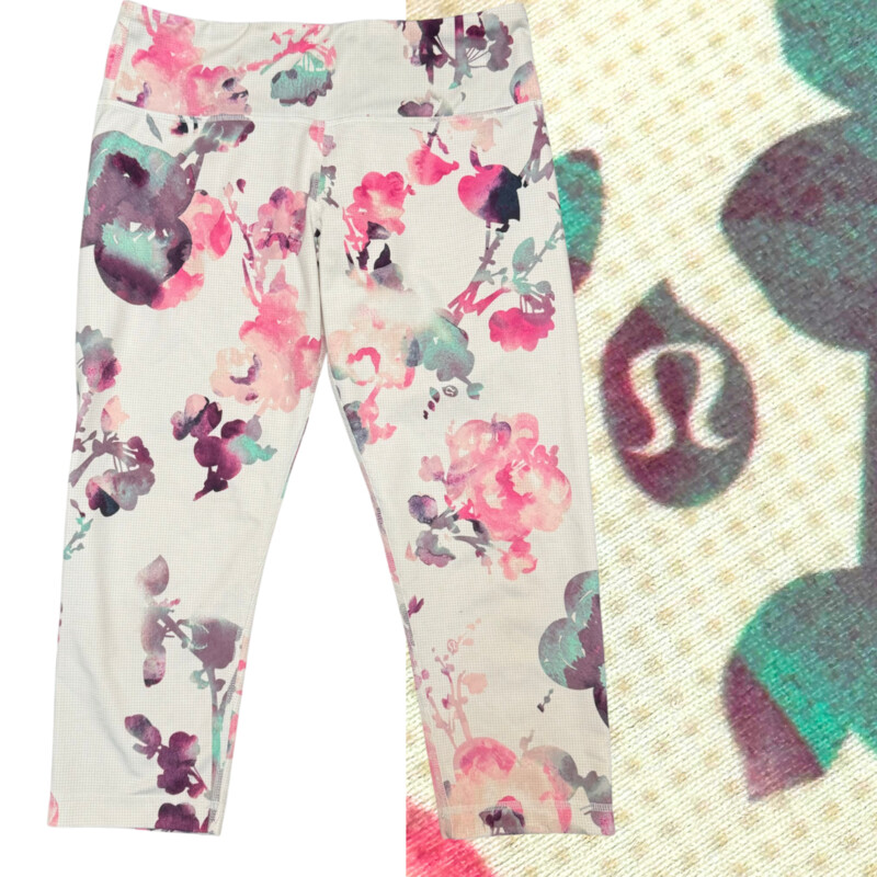 Lululemon Floral Leggings
White, Pink, Plum and Mint
Size: S/M
