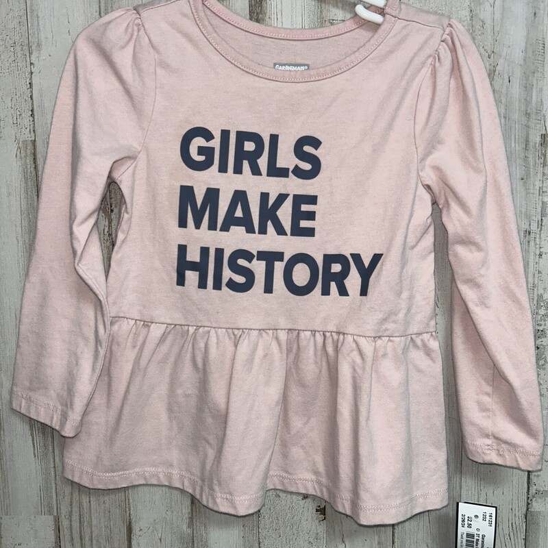 3T Make History Peplum Te, Pink, Size: Girl 3T