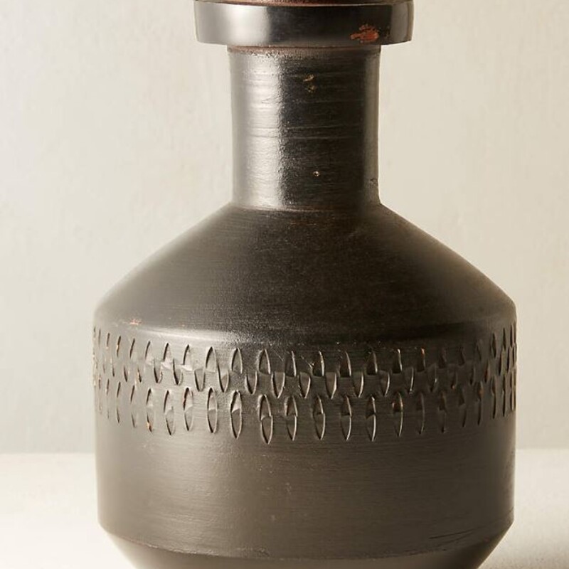 CB2 Smoke Stack Terracotta Vase
Black Terra Cotta Size: 7 x 11.5H
Retails: $49+