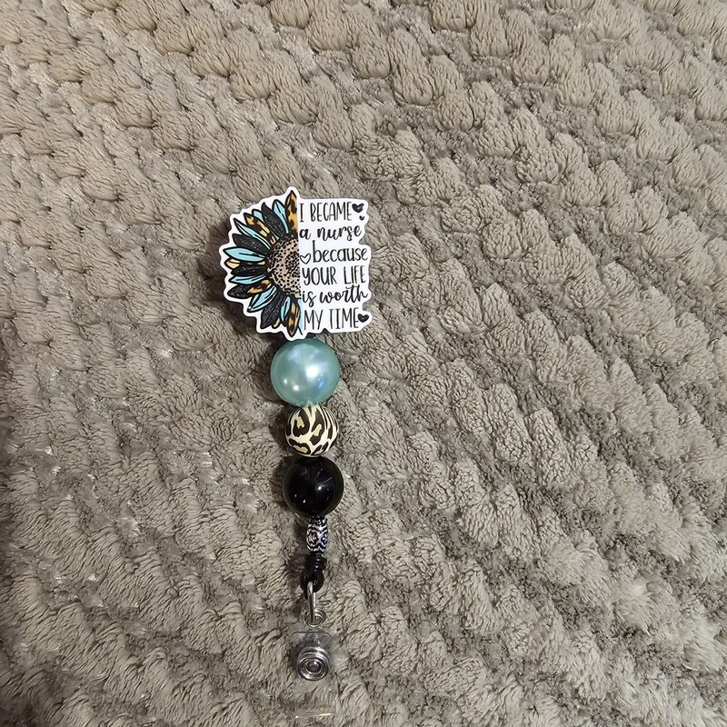 BADGE REAL SUNFLOWER, AQUA/BLA