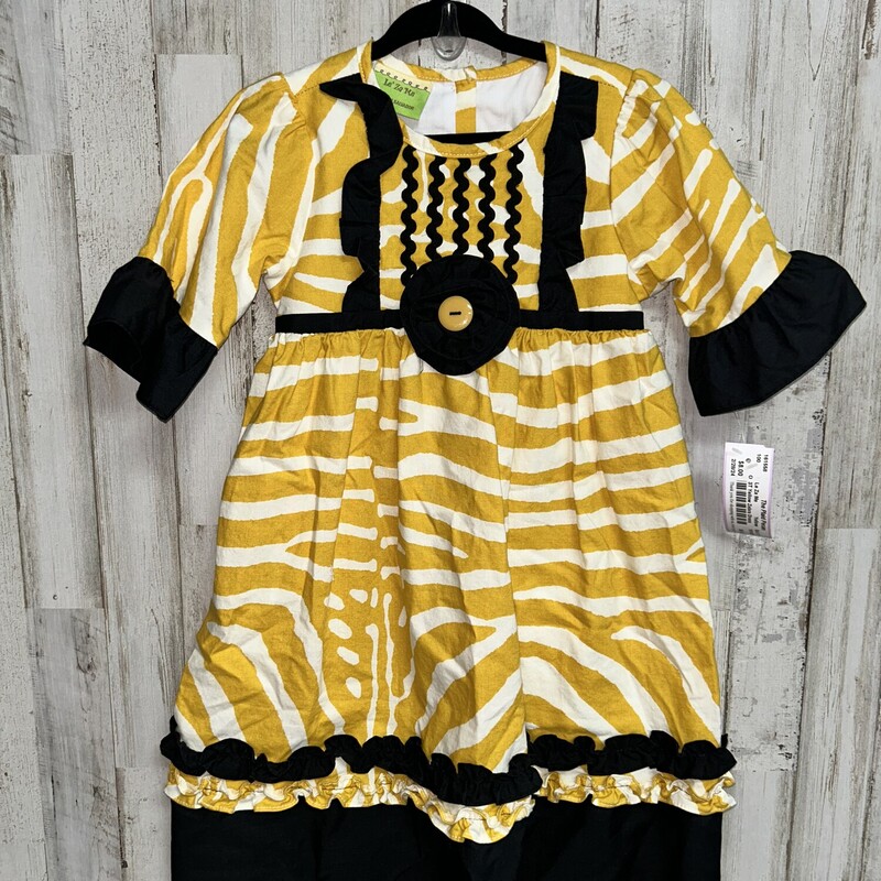 3T Yellow Zebra Dress
