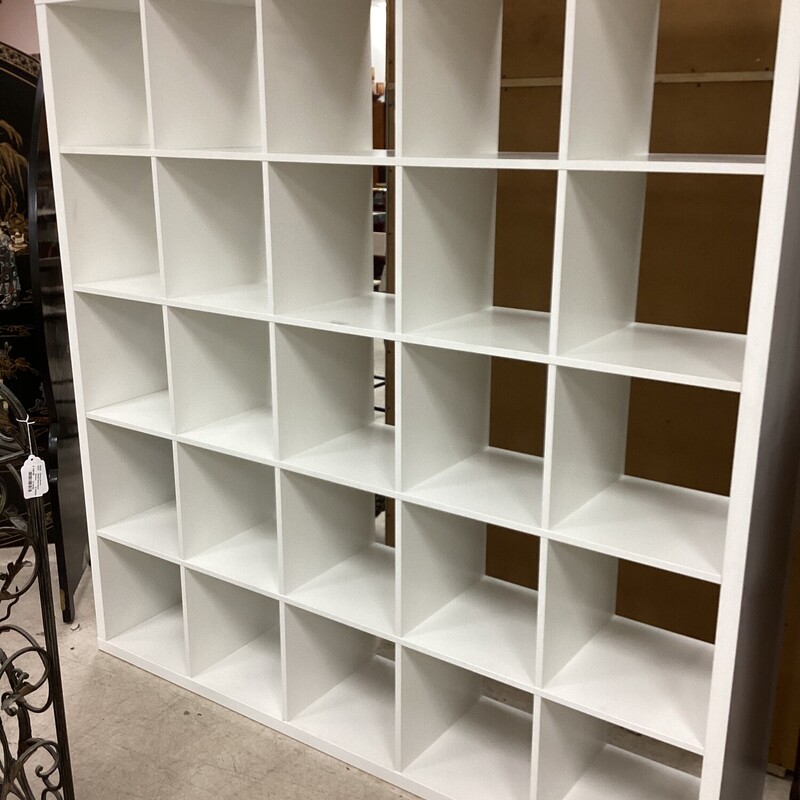 Large White Sq Cubby, White, 25 Cubbies
72in wide x 16in deep x 72in tall
