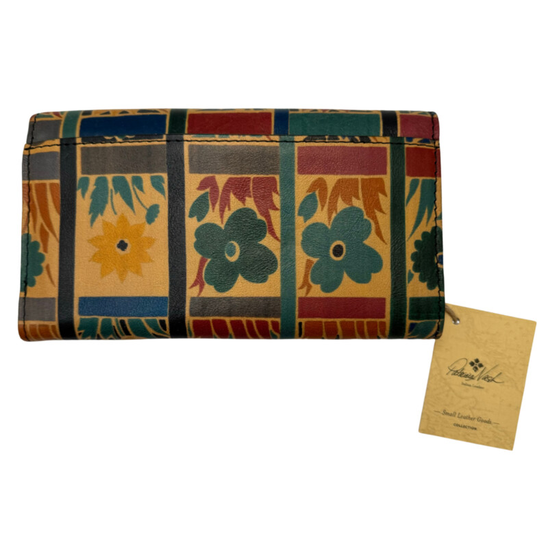 New Patricia Nash Leather Wallet<br />
Floral Pattern in Gorgeous Colors<br />
Original Price: $99.00