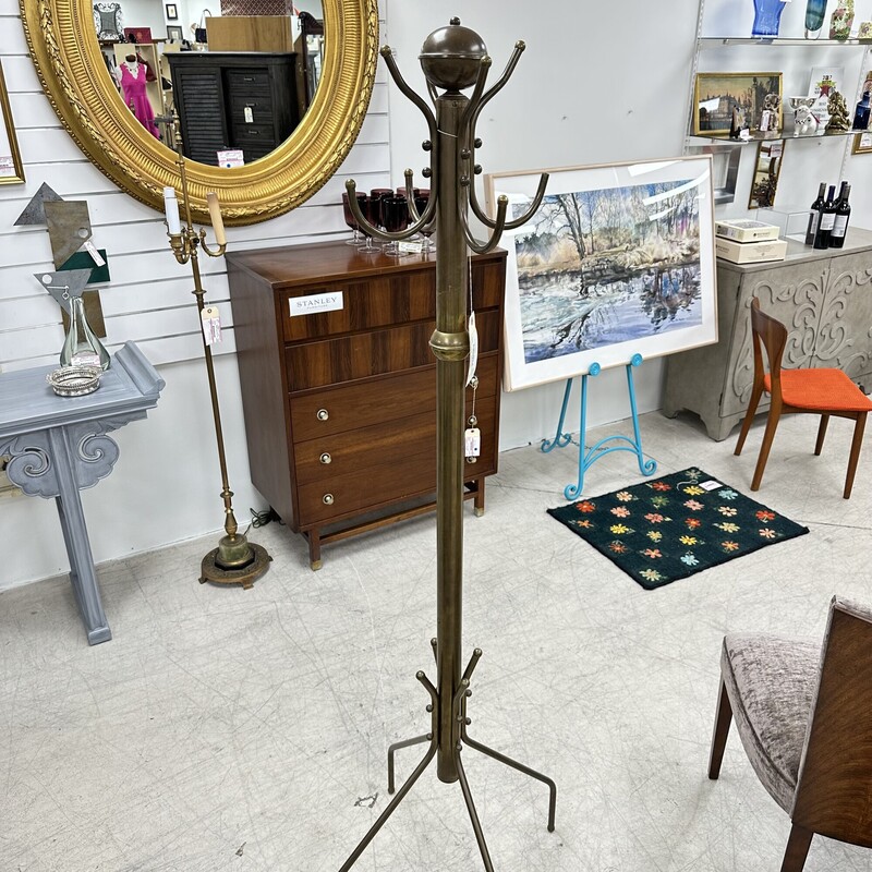 Antique Coat Rack, Made of Brass. Very Heavy!
Size: 72H