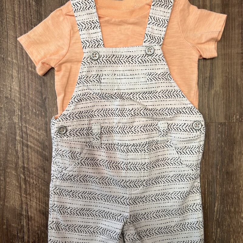 FirstImpr. 2pc Print Over, Peach, Size: Baby 3-6M