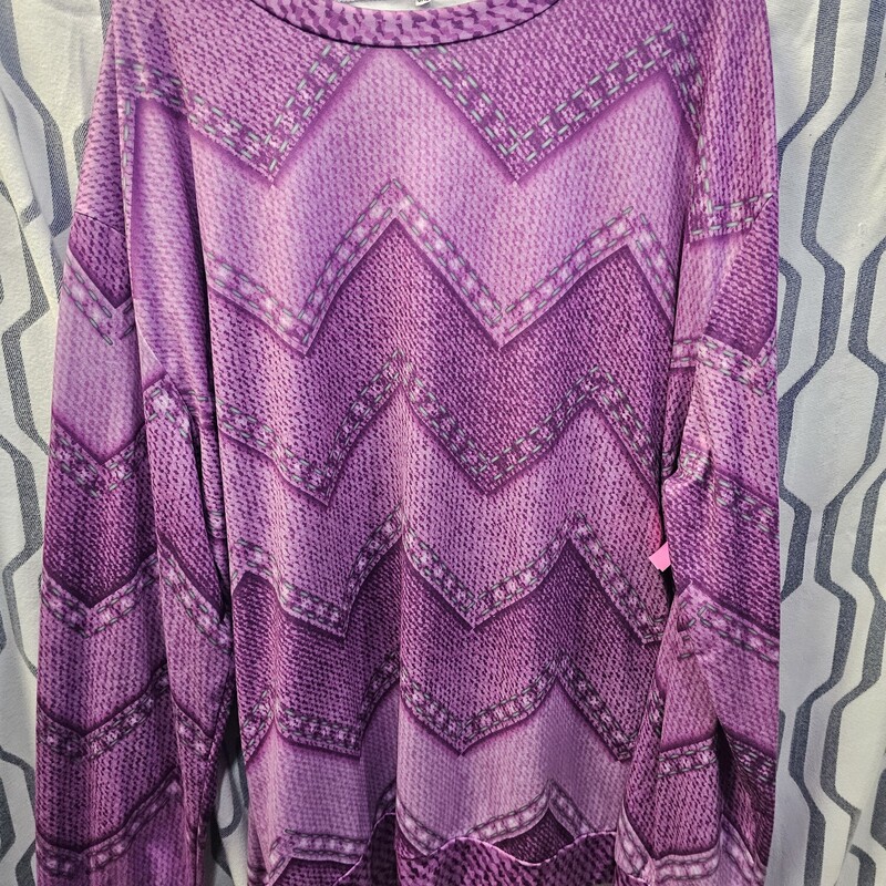 Long sleeve casual blouse in purple - may run a little small.