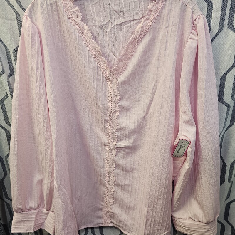 Long sleeve pink blouse - may run a little small