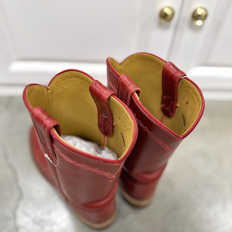 Justin Leather Boots, Red
Size: 9