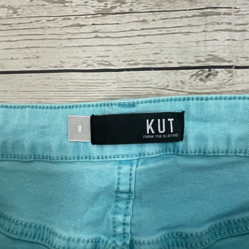 KUT cut off shorts teal green size medium