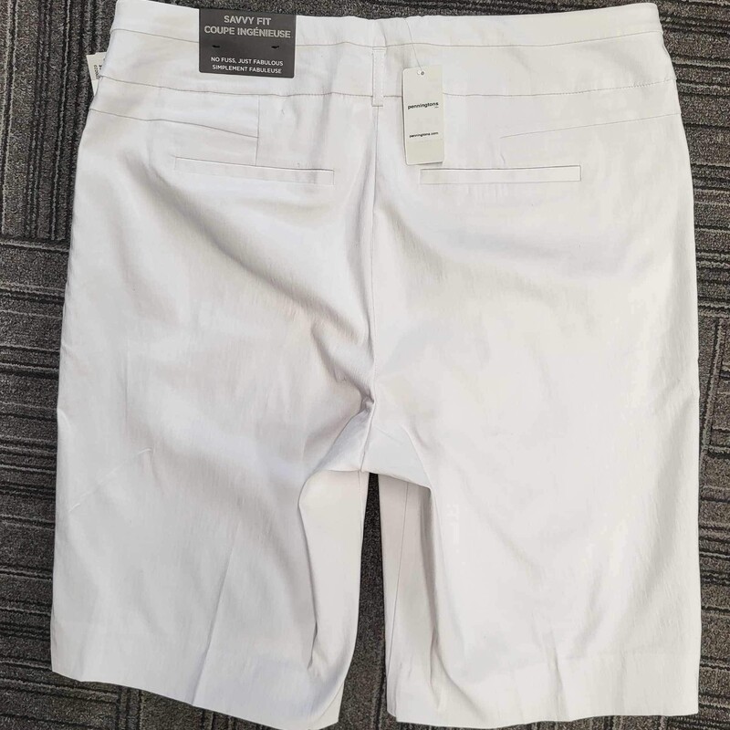 Brand New with $42 PriceTags still attached! Savy Fit Shorts, White, Size: 18<br />
<br />
This item and MANY others like it have been generously donated by a consignor to help Fixed Fur Life. When you purchase this item YOU are directly helping Fixed Fur Live continue their work to help animals in need of spaying & neutering, emergency vet visits and rehoming.