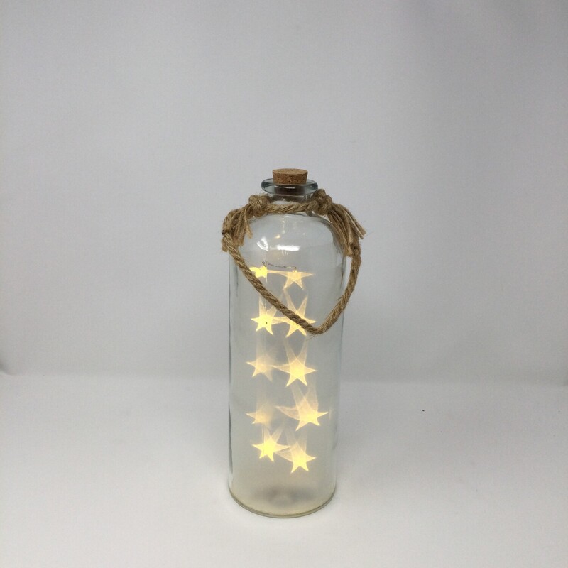 Lighted Glass Lantern W/r