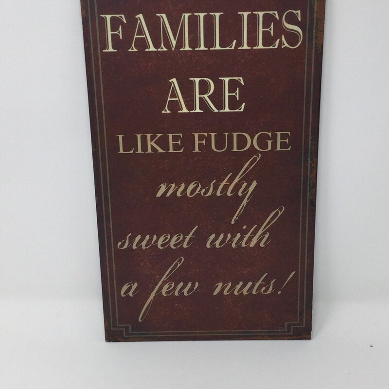 Families Are Sign, Plum, Size: 8 X 13