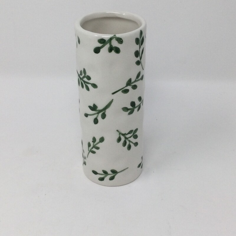 Vase W/green Leaves