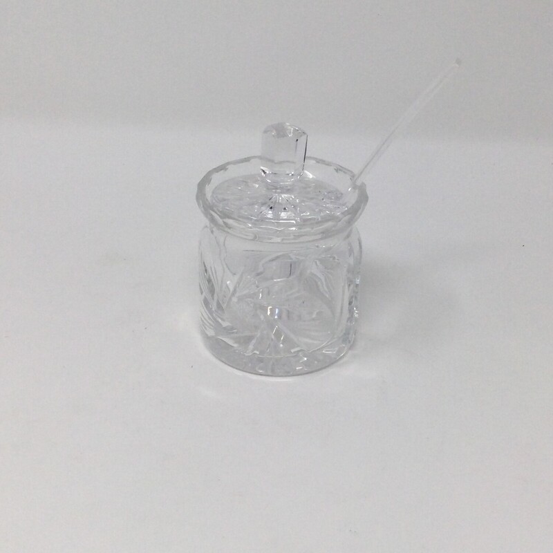 Crystal Jam/sugar Jar, Clear, Size: 2.5in