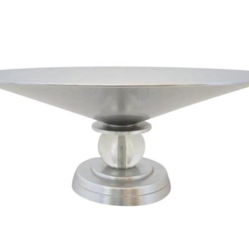 Kensington Aluminum Compote with Lucite Ball
Silver Clear Size: 14 x 5.5H
