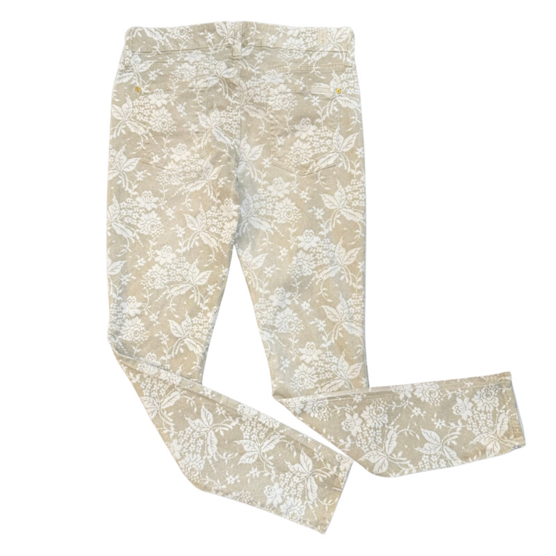 7.forAll.Mankind Floral Print Jeans
Skinny Ankle
Beige and White
Size: 10
