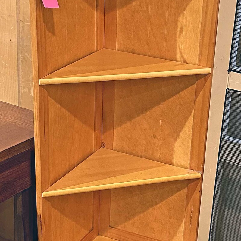6 Shelf Corner Unit
Bookcase or Display
Triangular Shelves, Oval Top
21 Inches Wide, 16 Inches Deep, 59 Inches High