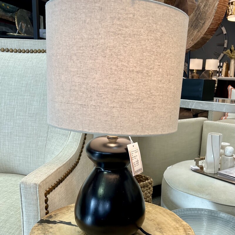 Black Side Lamp, None, Size: 21 In High