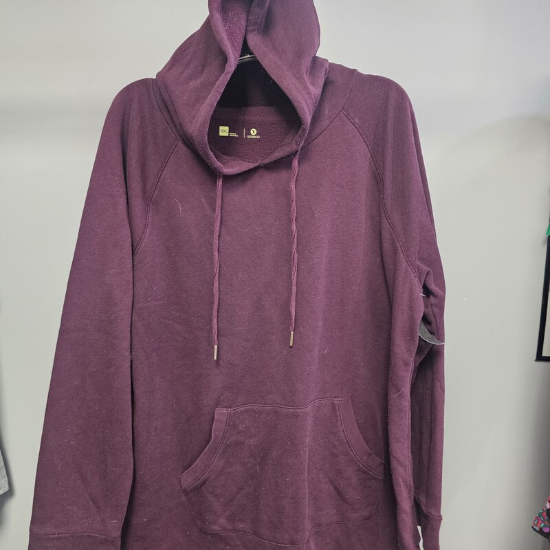 Burgandy lighter weight hoodie in burgandy - pull over style