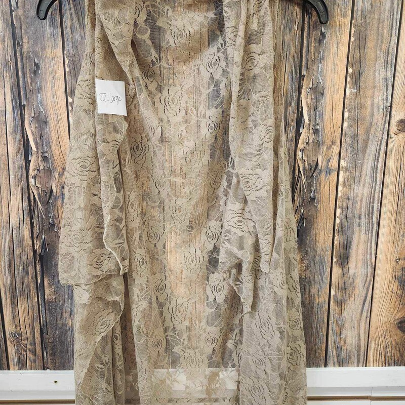 Tan Lace Rose Coverup, Size: Large