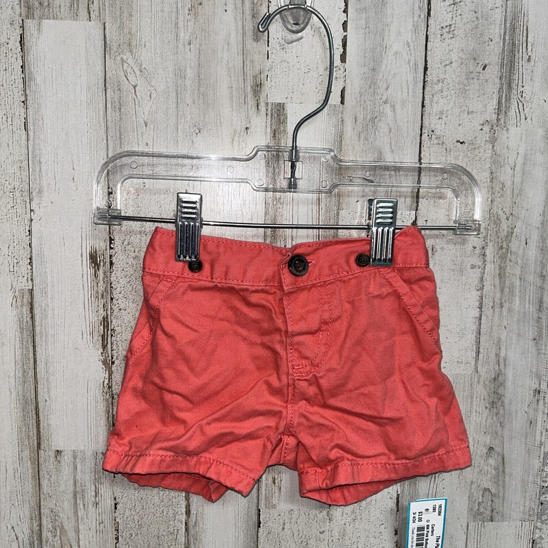 6M Pink Button Shorts